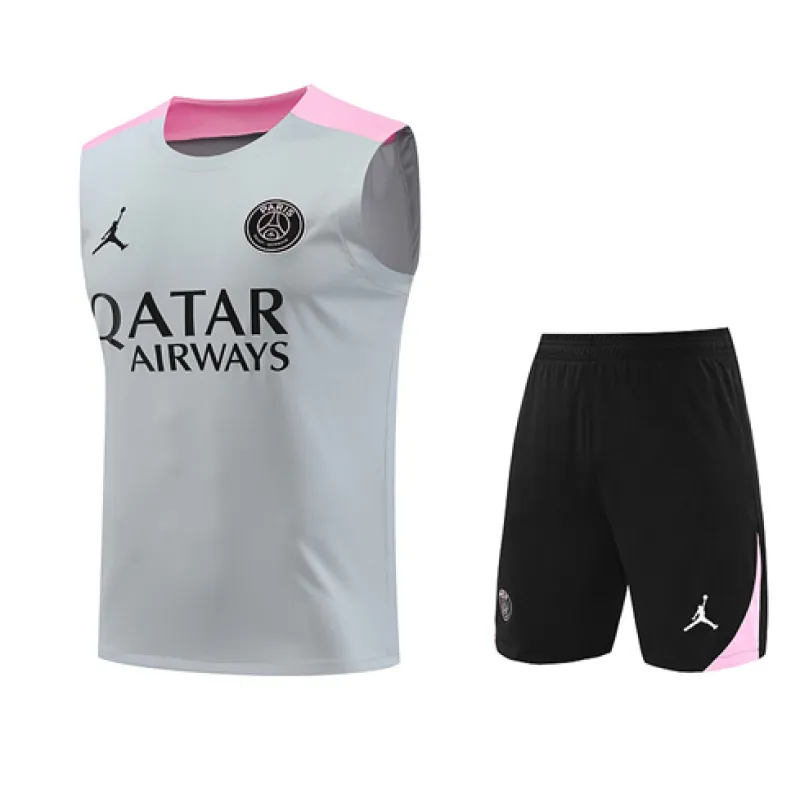 Set di pantaloncini e gilet di Paris Saint-Germain 2024/25 - Grigio