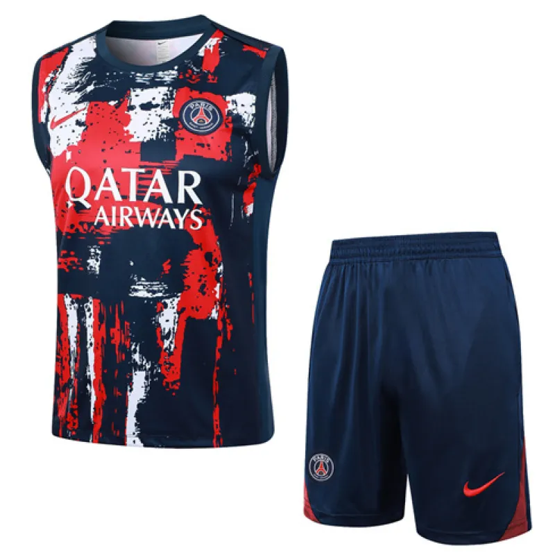 Conjunto de pantalones cortos y chaleco de Paris Saint-Germain 2024/25 - Azul