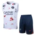 Set di pantaloncini e gilet di Paris Saint-Germain 2024/25 - Bianco
