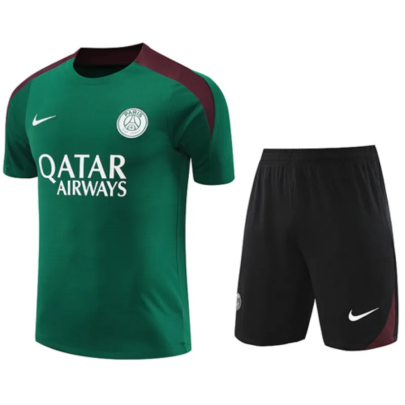 Paris Saint-Germain training jersey + shorts 2024/25 - Green