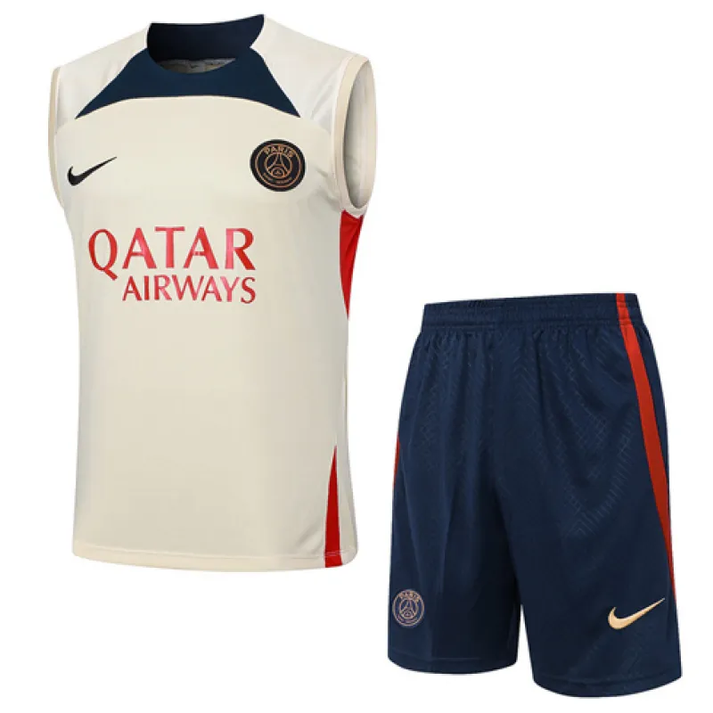 Set di pantaloncini e gilet di Paris Saint-Germain 2024/25 - Albicocca