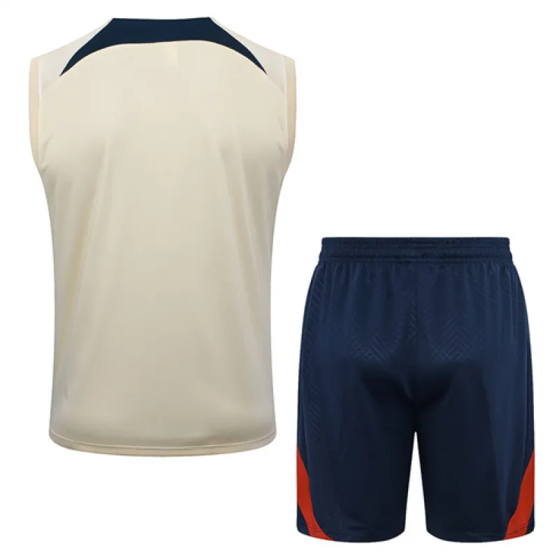 Set di pantaloncini e gilet di Paris Saint-Germain 2024/25 - Albicocca