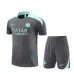Paris Saint-Germain flocked training jersey + shorts 2024/25 - Grey