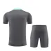 Paris Saint-Germain flocked training jersey + shorts 2024/25 - Grey