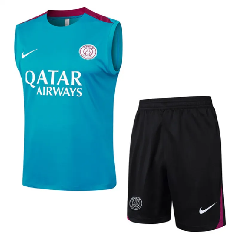 Conjunto de pantalones cortos y chaleco de Paris Saint-Germain 2024/25 - Azul