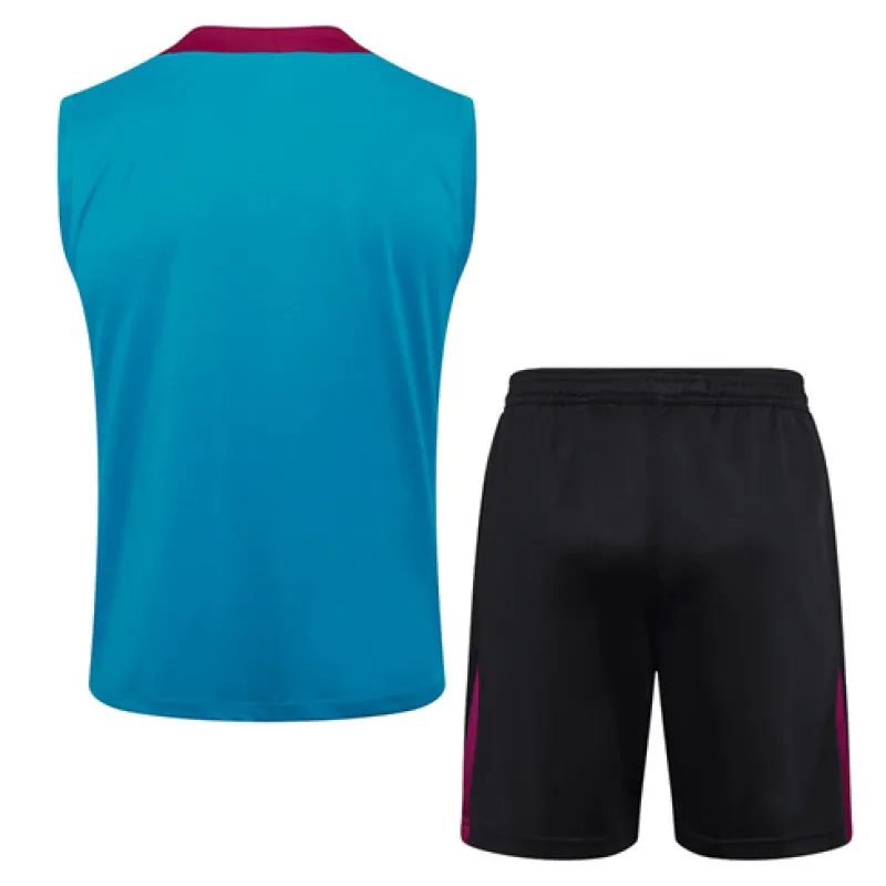Conjunto de pantalones cortos y chaleco de Paris Saint-Germain 2024/25 - Azul