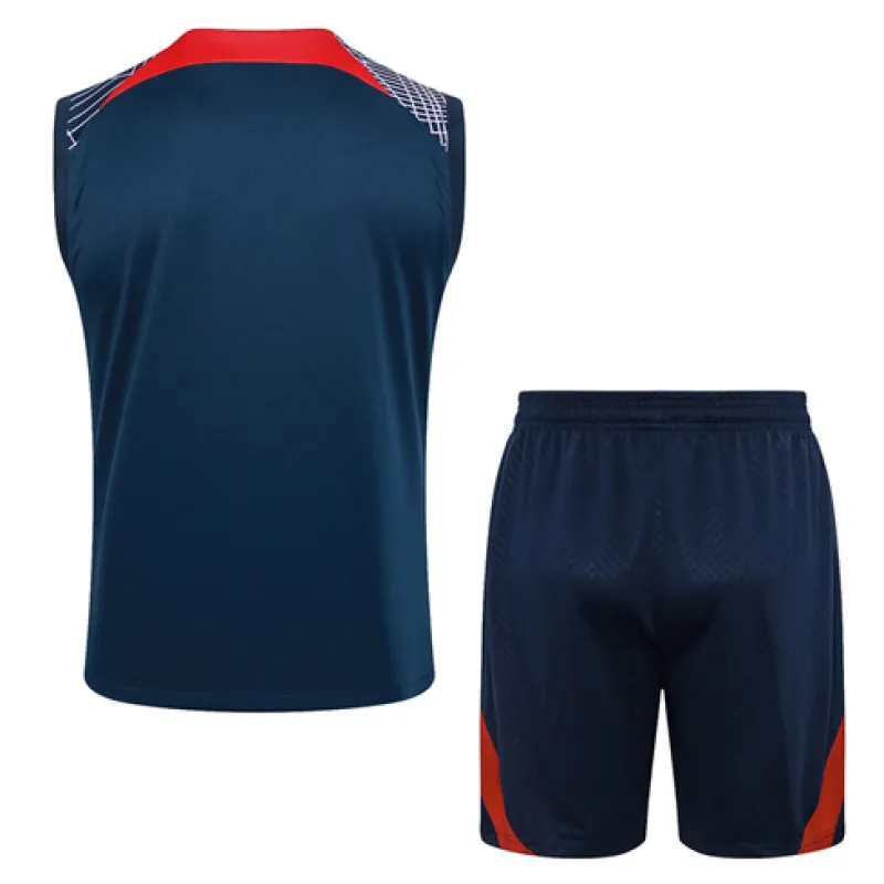 Conjunto de pantalones cortos y chaleco de Paris Saint-Germain 2024/25 - Azul