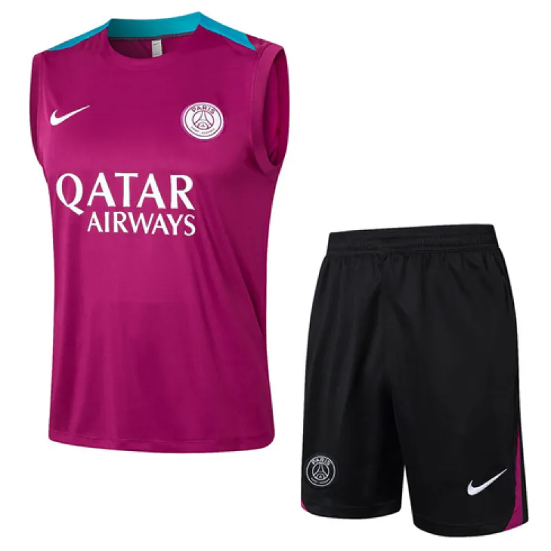 Set di pantaloncini e gilet di Paris Saint-Germain 2024/25 - Rosa