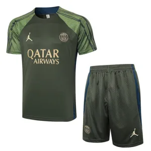 Paris Saint-Germain training jersey + shorts 2024/25 - Green