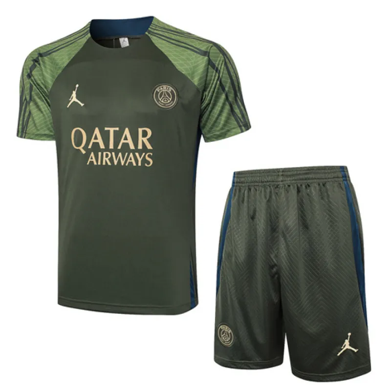 Paris Saint-Germain training jersey + shorts 2024/25 - Green
