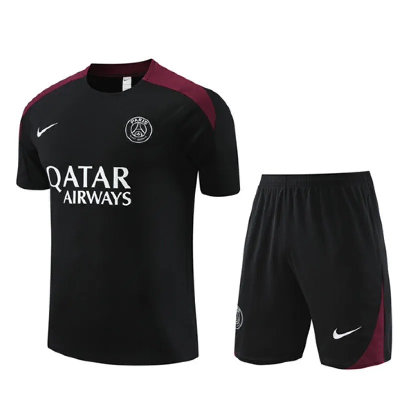 Maillot d'entraînement + shorts pour enfants de Paris Saint-Germain 2024/25 - Noir
