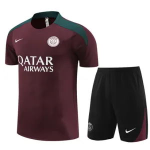 Paris Saint-Germain children's training jersey + shorts 2024/25 - Red