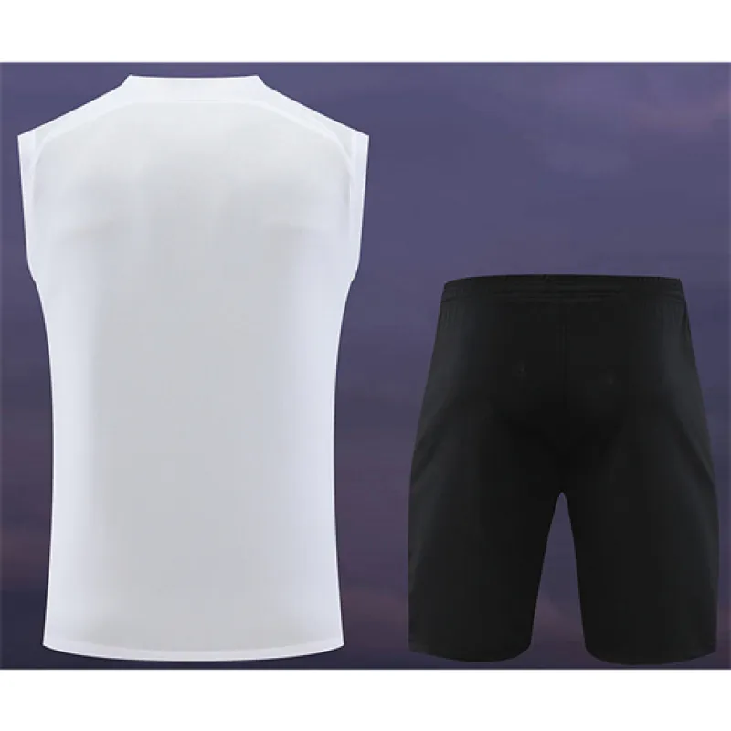 Set di pantaloncini e gilet di Paris Saint-Germain 2024/25 - Bianco