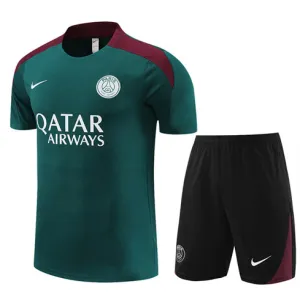 Paris Saint-Germain children's training jersey + shorts 2024/25 - Green