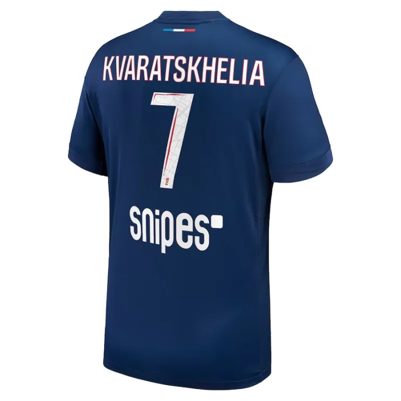Maglia di casa di Paris Saint-Germain 2024/25 indossata da Khvicha Kvaratskhelia - Blu/Rosso