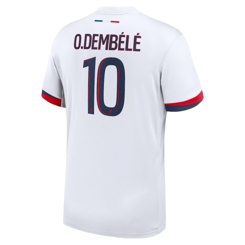 Maglia fuori casa di Paris Saint - Germain 2024/25 indossata da Ousmane Dembélé - Bianco