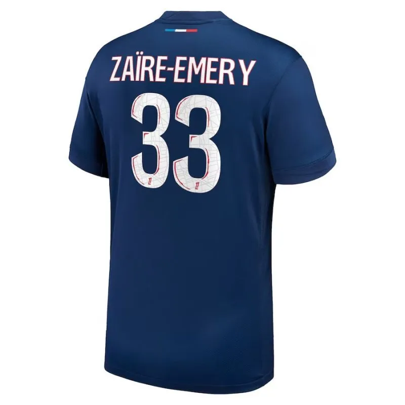 Zacharie Emery's Paris Saint-Germain 2024/25 Home Kit - Blue/Red