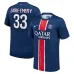 Zacharie Emery's Paris Saint-Germain 2024/25 Home Kit - Blue/Red
