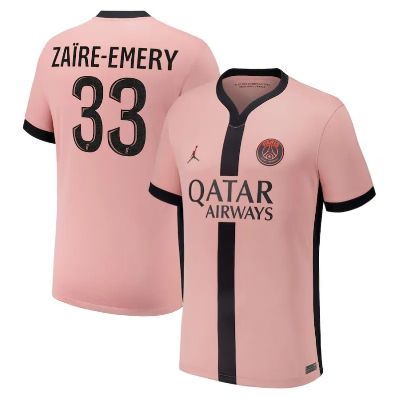 Zacharie Emery's Paris Saint - Germain 2024/25 Third Kit - Pink