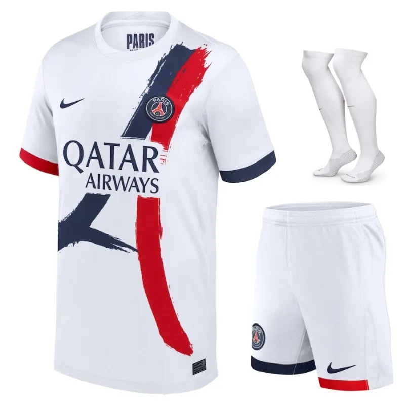 Kit fuori casa 2024/25 per bambini di Paris Saint - Germain - Bianco