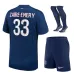 Set della kit di casa 2024/25 per bambini di Paris Saint - Germain indossato da Warren Zaire - Emery - Blu