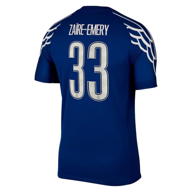 Set della quarta kit per bambini di Paris Saint - Germain 2024/25 indossato da Zaire - Emery's - Blu