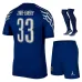 Set della quarta kit per bambini di Paris Saint - Germain 2024/25 indossato da Zaire - Emery's - Blu