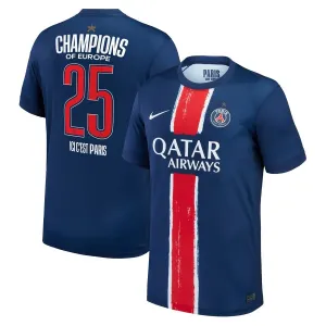 Paris Saint-Germain 2025 Home UCL Champions Kids' Jersey with One Star- Blue