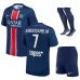 Paris Saint - Germain KVARATSKHELIA 2024/25 Maglia - tuta per bambini di casa con una stella