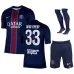 Paris Saint-Germain ZAÏRE-EMERY Kids' 2025/26 Home Kit - Blue/Red