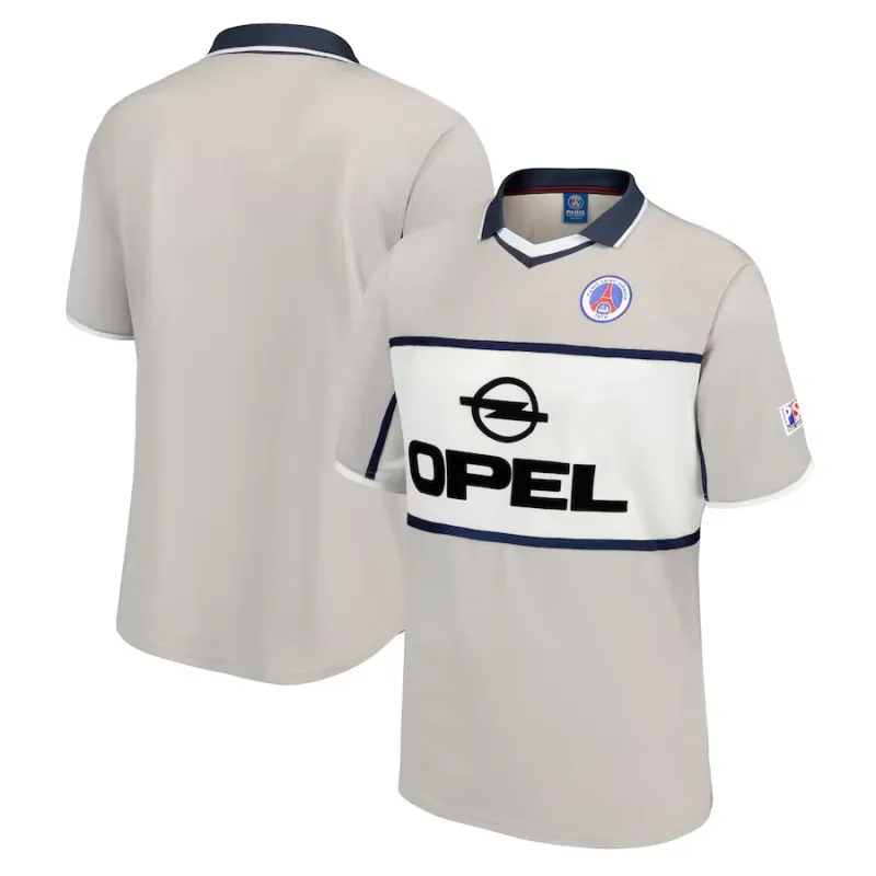 Paris Saint-Germain 2001/02 Away Retro Traditional Jersey - Gray