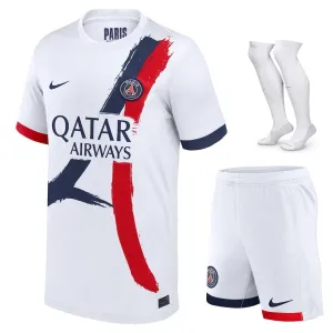 Paris Saint-Germain 2025/26 Away Kids Kit - White