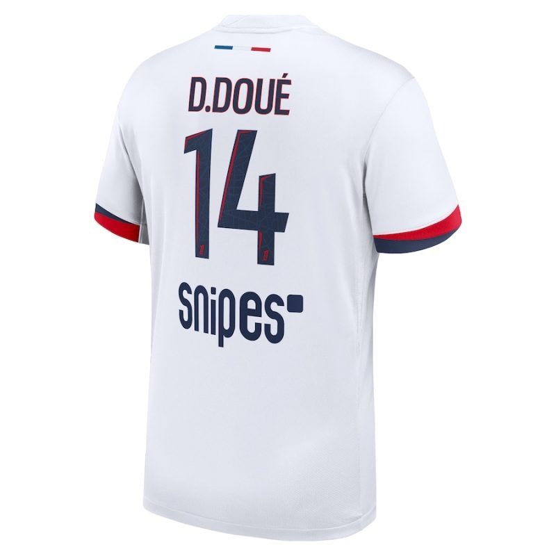Paris Saint-Germain D.DOUÉ 2025/26 Auswärts Kinder Trikot - Weiß
