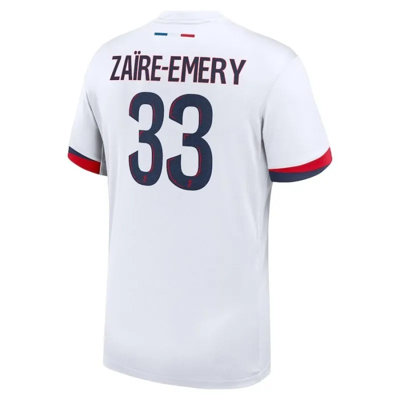 Paris Saint-Germain ZAÏRE-EMERY 2025/26 Away Kids Kit Jersey - White