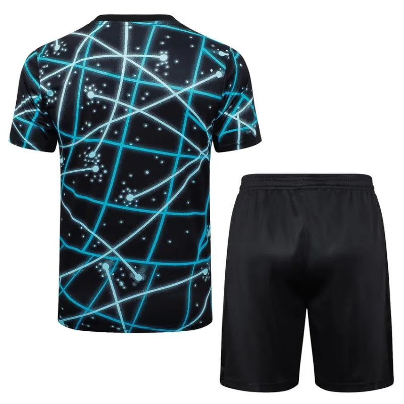 Paris Saint-Germain 2025/26 Training Jersey + Shorts - Black/Blue