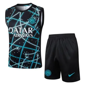 Paris Saint-Germain 2025/26 Shorts and Tank Top Set - Black/Blue