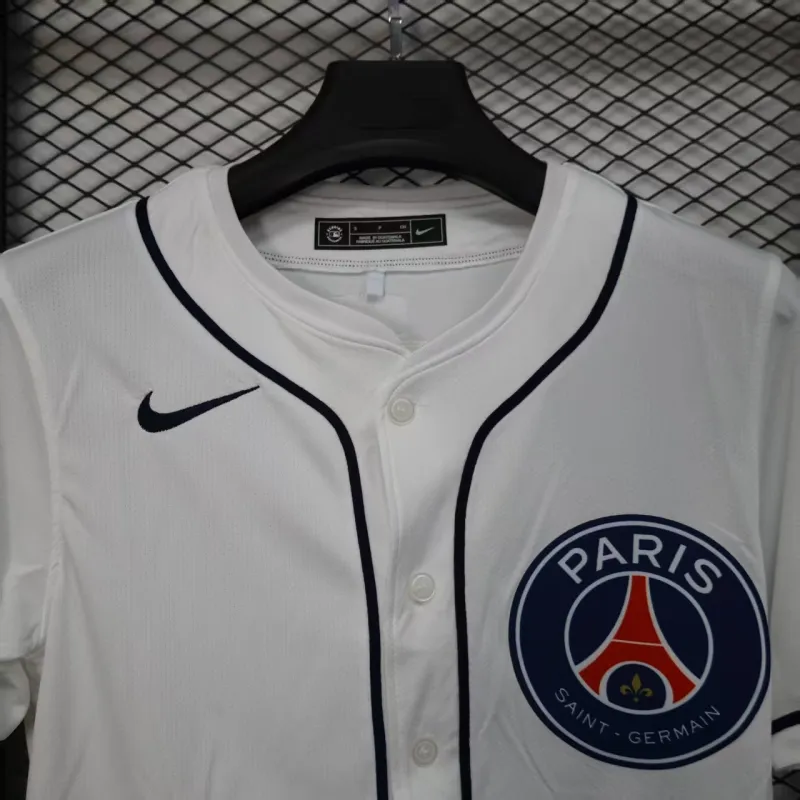 Paris Saint-Germain 2025/26 Baseball Edition Jersey - White