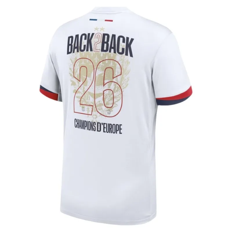 PSG 2025/26 Away Jersey 2 Stars European Champion