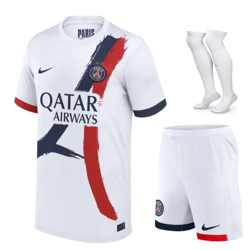 PSG 2025/26 Away Kids Kit Jersey 2 Stars