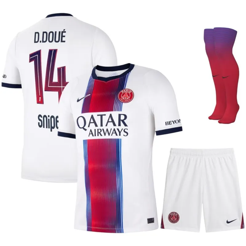 PSG D.DOUE 2026/27 Away Kids Kit Jersey
