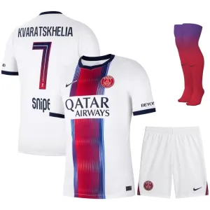 PSG KVARATSKHELIA 2026/27 Away Kids Kit Jersey