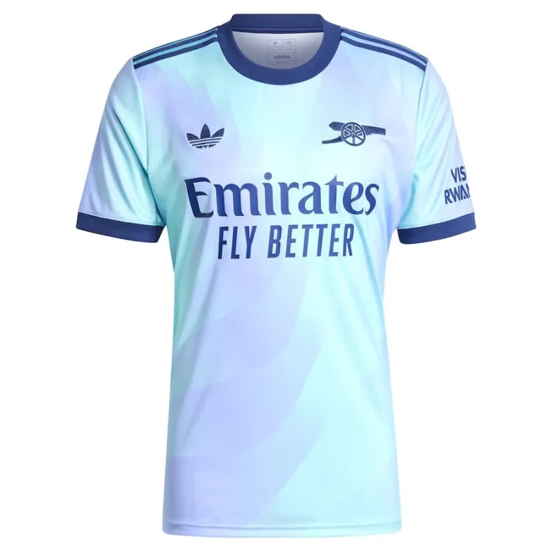Arsenal 2024/25 Kinder Drittes Trikot Fan-Version Aquamarinblau Set