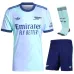 Arsenal 2024/25 Kinder Drittes Trikot Fan-Version Aquamarinblau Set