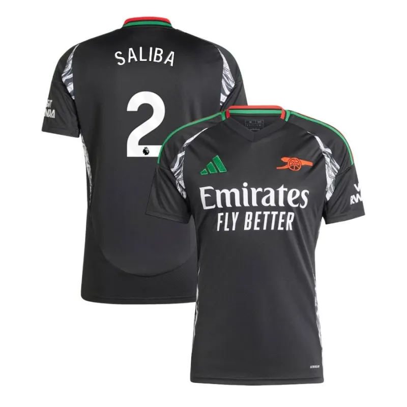 Maillot de replique d'Arsenal 2024/25 extérieur SALIBA - Noir