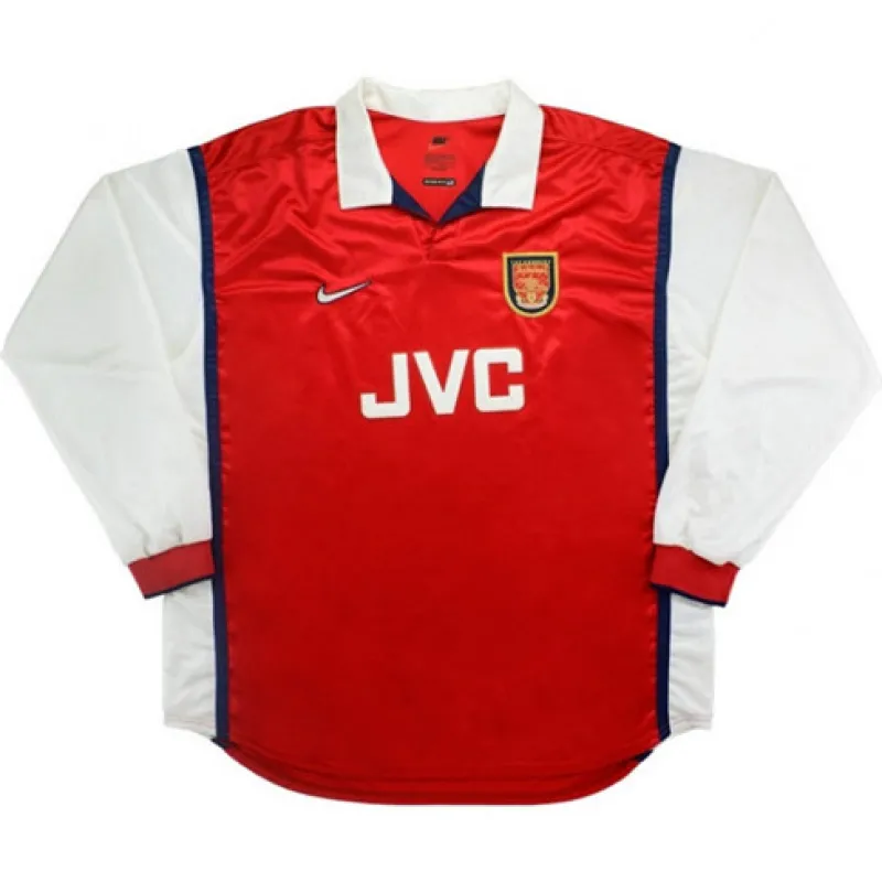 Arsenal 1998/99 Heim Retro Langarmtrikot - Rot