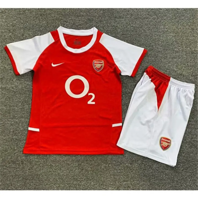 Arsenal 2002 - 04 Kids Home Jersey - Red