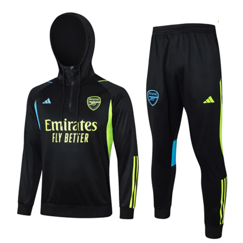 Arsenal 2024/25 Season Kids' Hooded Sports Suit - Black