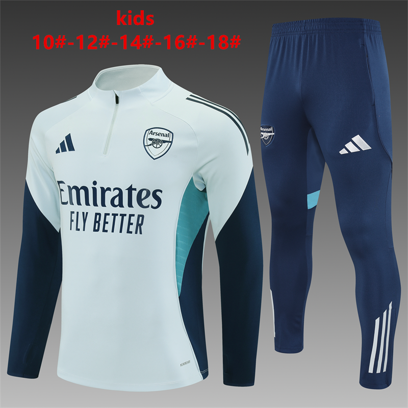 Arsenal 2025/26 Set Sportivo Bambino Bianco
