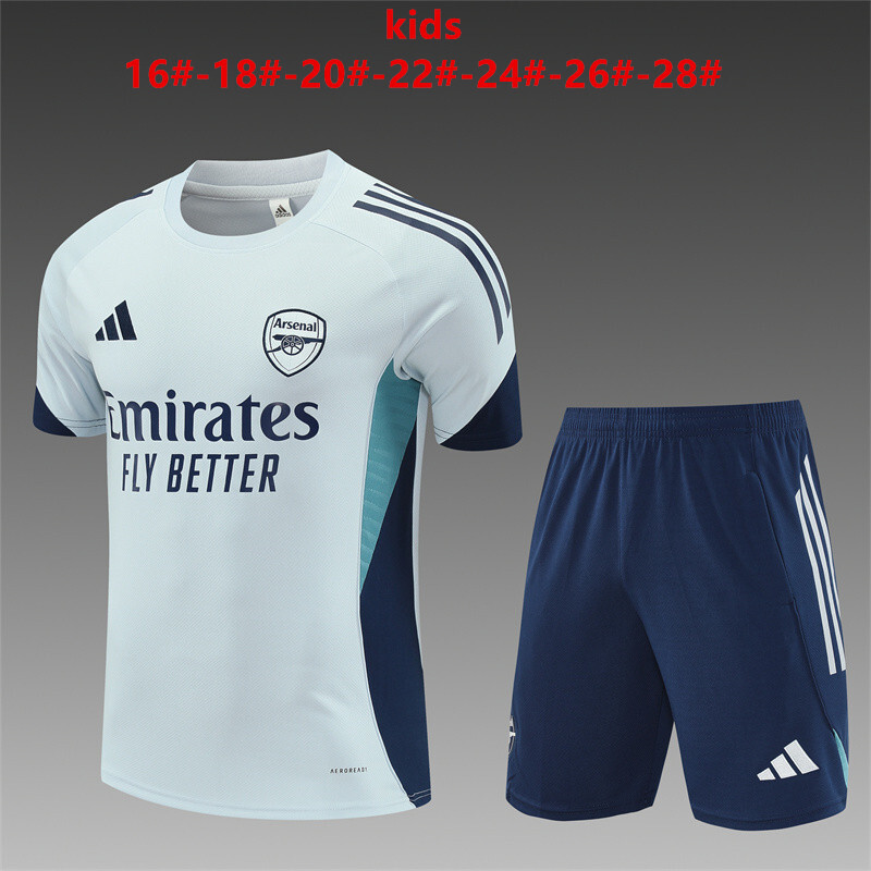 Arsenal 2025/26 Ensemble Entraînement Enfan bleu