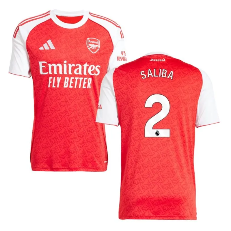 Arsenal SALIBA 2025/26 Home Jersey - Red